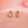 Gold Floral Bloom Lab Grown Diamond Earrings