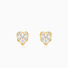 Gold Crystal Lure Lab Grown Diamond Stud Earrings