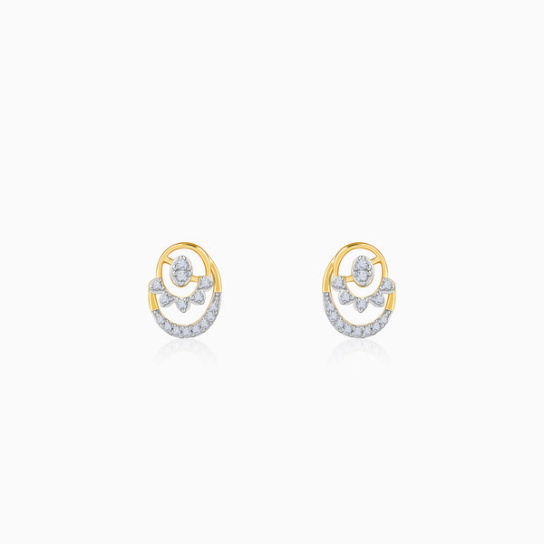 Gold Rosalie Lab Grown Diamond Stud Earrings