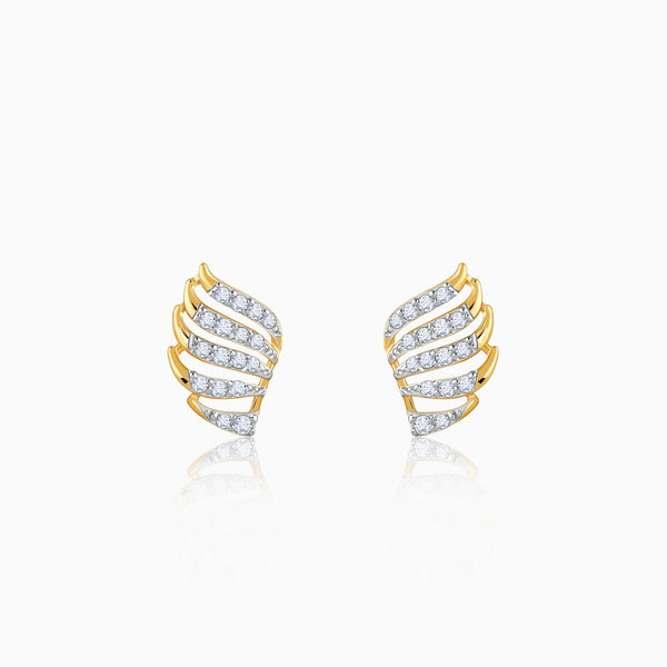 Gold Fancy Lab Grown Diamond Stud Earrings