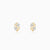 Gold Flower Wave Lab Grown Diamond Earrings