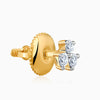 Gold Clover Lab Grown Diamond Stud Earrings