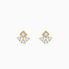 Gold Triad Lab Grown Diamond Stud Earrings