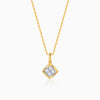 Gold Crystal Edge Lab Grown Diamond Pendant