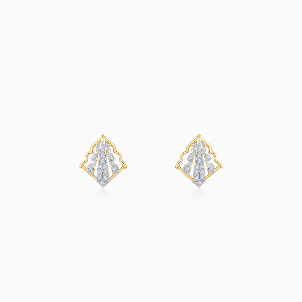 Gold Minimal Lab Grown Diamond Stud Earrings