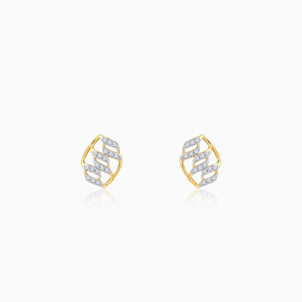 Gold Glam Lab Grown Diamond Stud Earrings