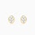Gold Oval Lab Grown Diamond Stud Earrings