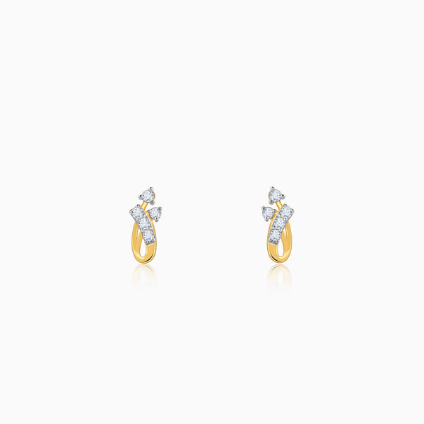 Gold Intertwine Glow Lab Grown Diamond Earrings