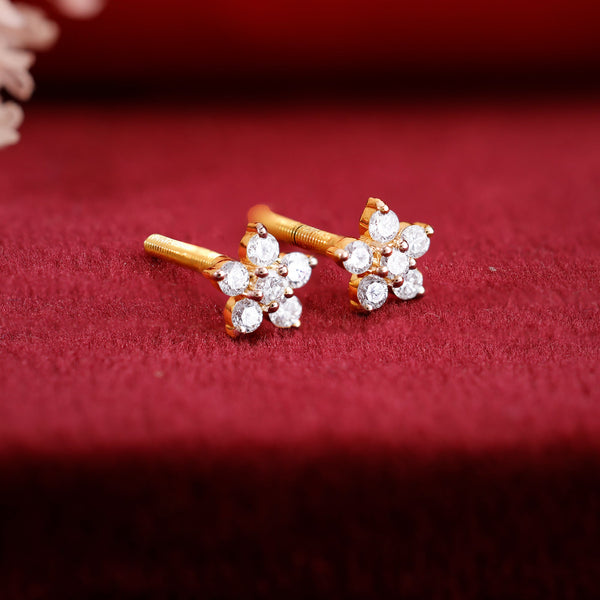 Gold Star Lab Grown Diamond Earrings