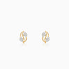 Gold Flower Wave Lab Grown Diamond Earrings