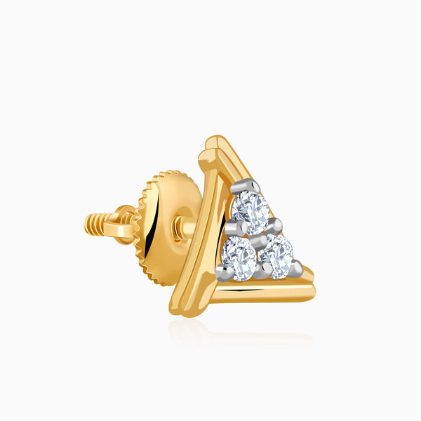 Gold Trio Lab Grown Diamond Earrings