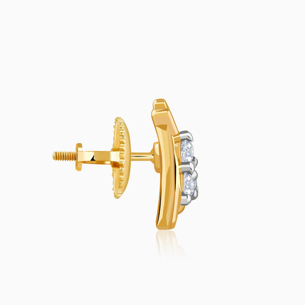 Gold Trio Lab Grown Diamond Earrings