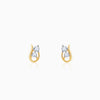 Gold Twirl Lab Grown Diamond Stud Earrings