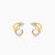 Gold Frilled Lab Grown Diamond Earrings