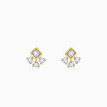 Gold Triad Lab Grown Diamond Stud Earrings