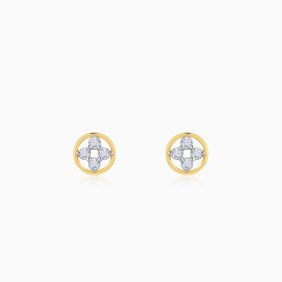Gold Cute Lab Grown Diamond Stud Earrings