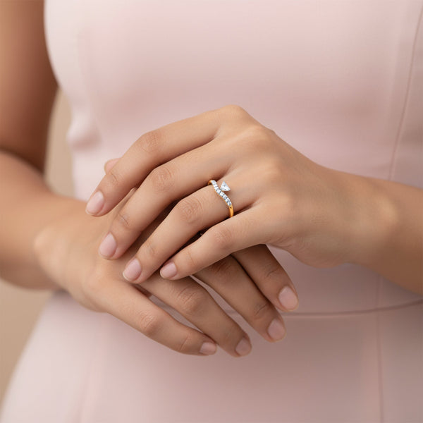 Gold Shine Love Lab Grown Diamond Ring